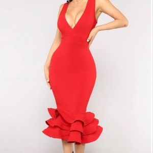 Red  Midi Dress  New condition  Size 1X